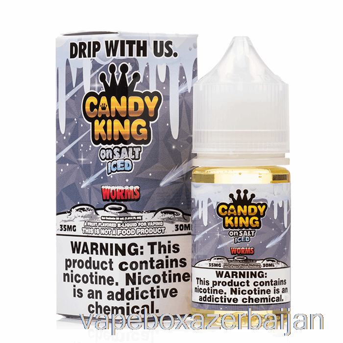 E-Juice Vape ICED Worms - Candy King On Salt - 30mL 35mg